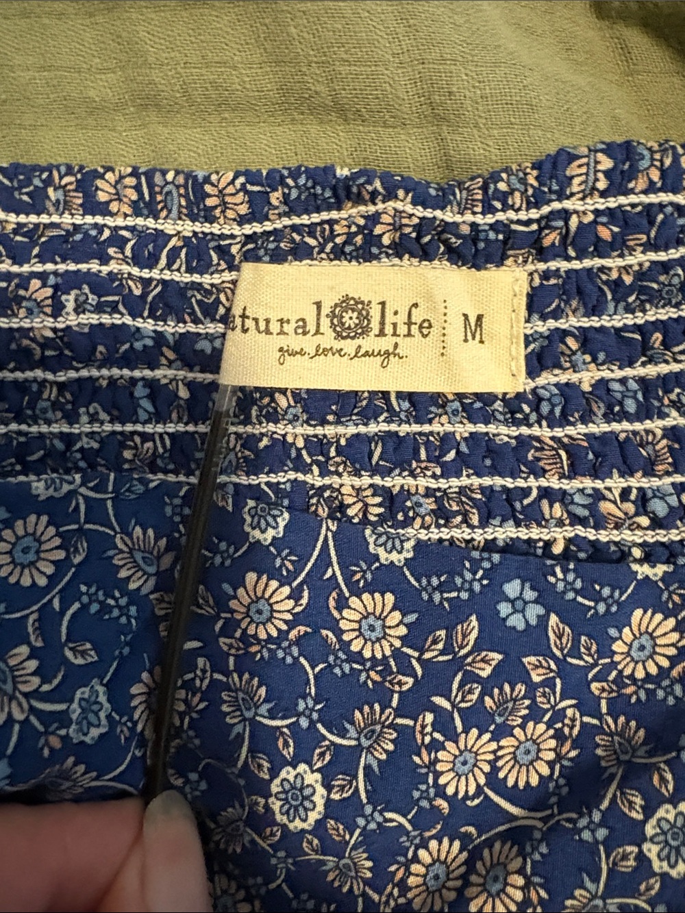 NATURAL LIFE Boho Floral Tiered Maxi Skirt M - Picture 5 of 6
